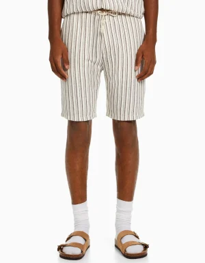 Bermuda jogger rústica rayas-BERSHKA Flash Sale