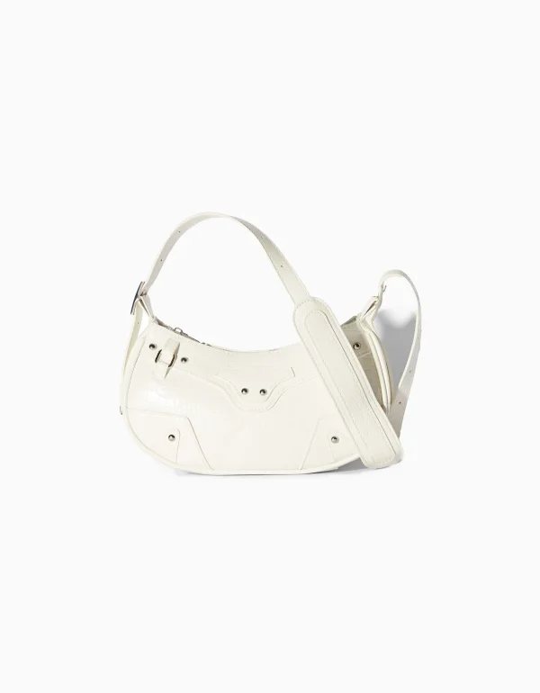 Bolso asa efecto piel tachas-BERSHKA Online