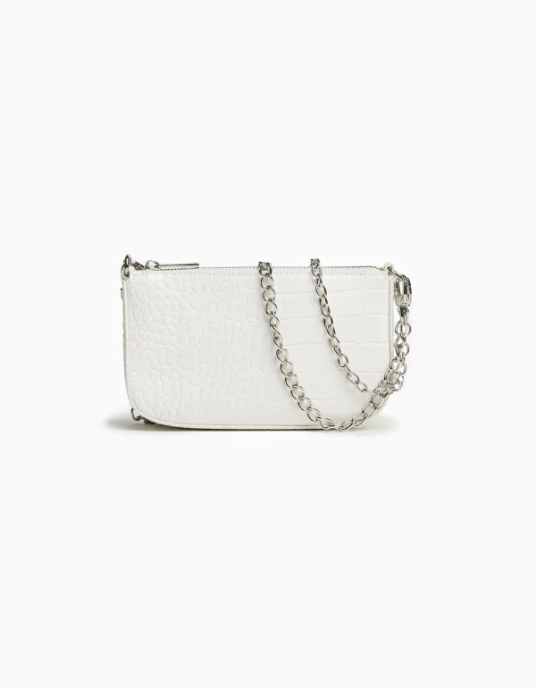 Bolso cadena efecto cocodrilo-BERSHKA Online