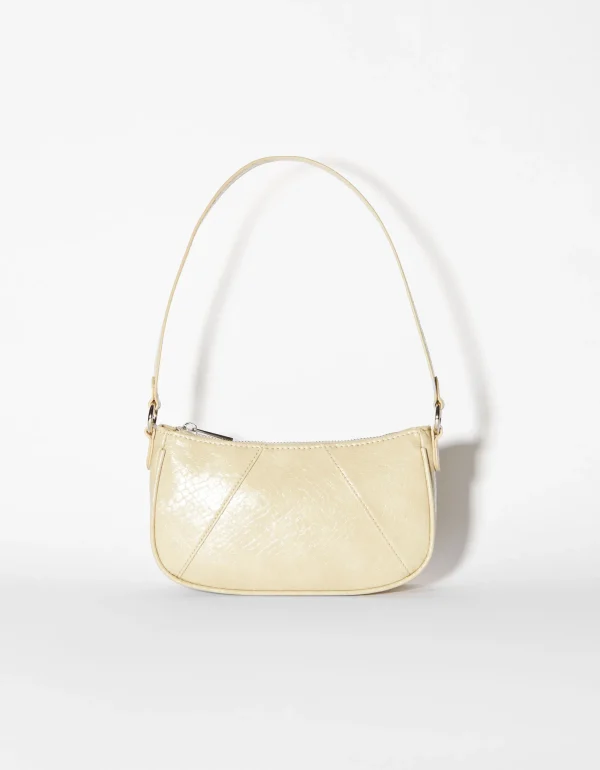 Bolso hombro efecto piel-BERSHKA New