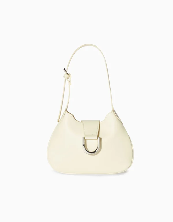Bolso hombro hebilla efecto plata-BERSHKA Best Sale