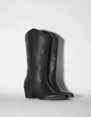 Botas cowboy tacón-BERSHKA Clearance