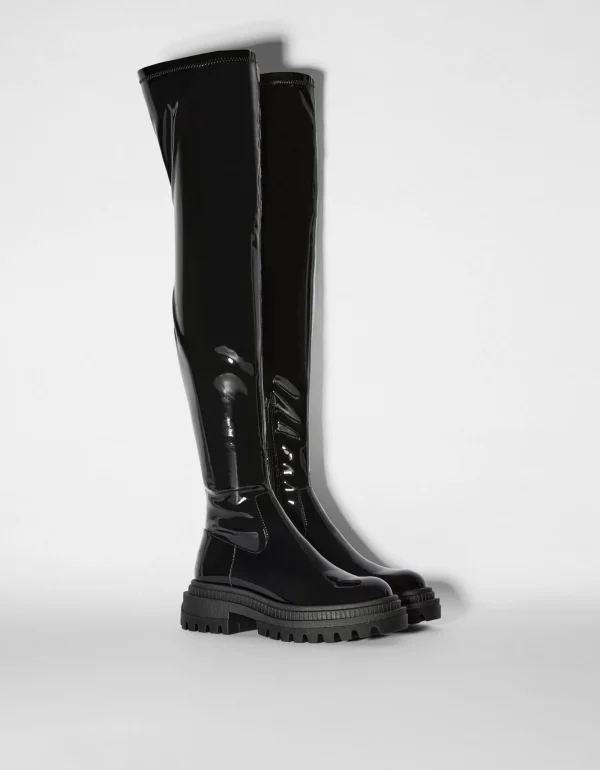 Botas planas XL suela track-BERSHKA Outlet