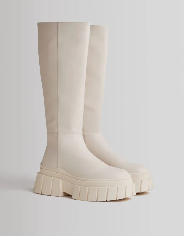 Botas plataforma suela track-BERSHKA Discount
