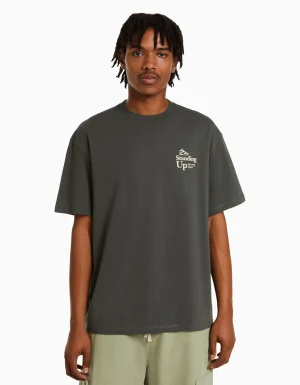 Camiseta manga corta boxy fit lettering-BERSHKA Best