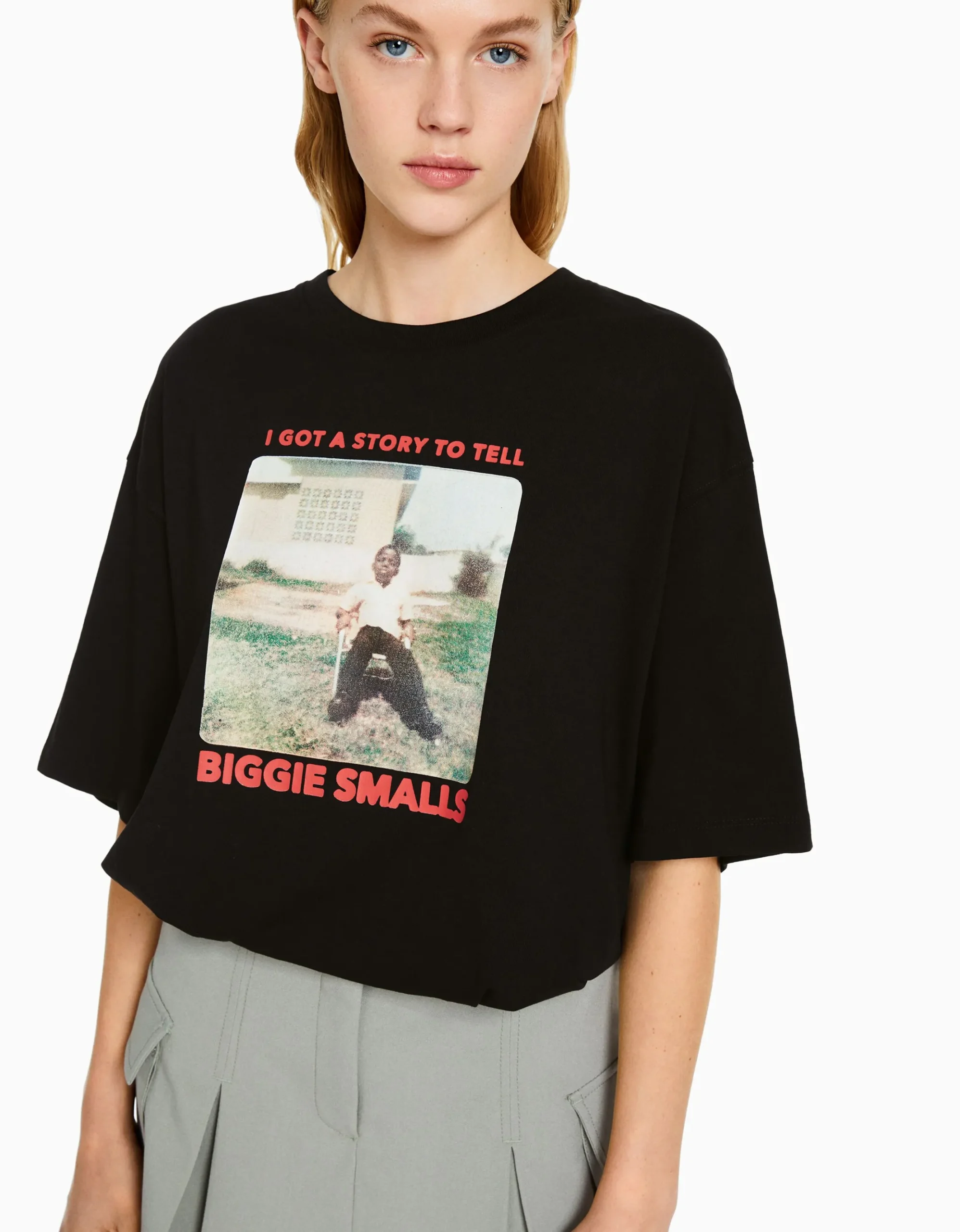 Camiseta manga corta boxy fit print The Notorious B.I.G.-BERSHKA Cheap