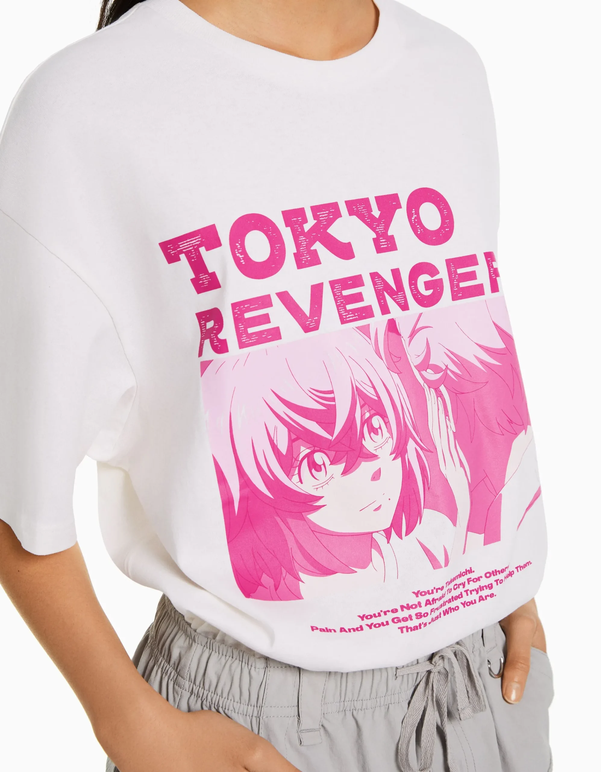 Camiseta manga corta boxy fit print TOKYO REVENGERS-BERSHKA Clearance