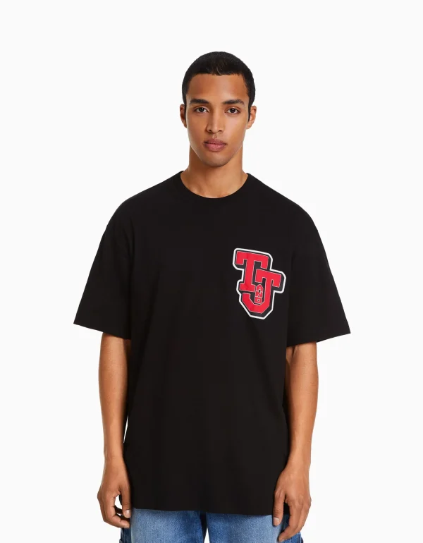 Camiseta manga corta boxy fit print TomJerry-BERSHKA Store