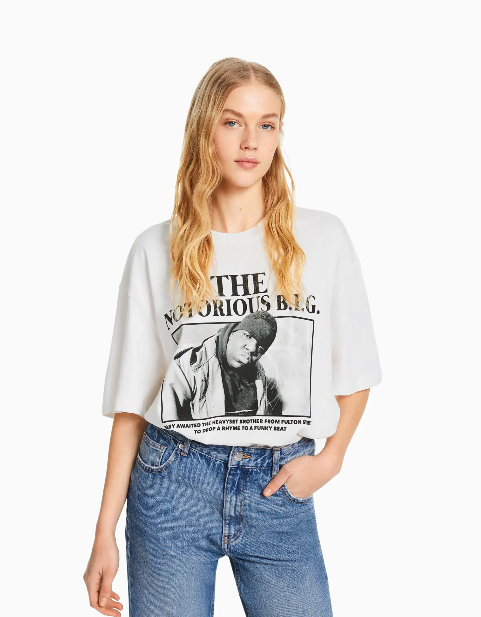 Camiseta manga corta boxy fit The Notorious B.I.G.-BERSHKA Hot