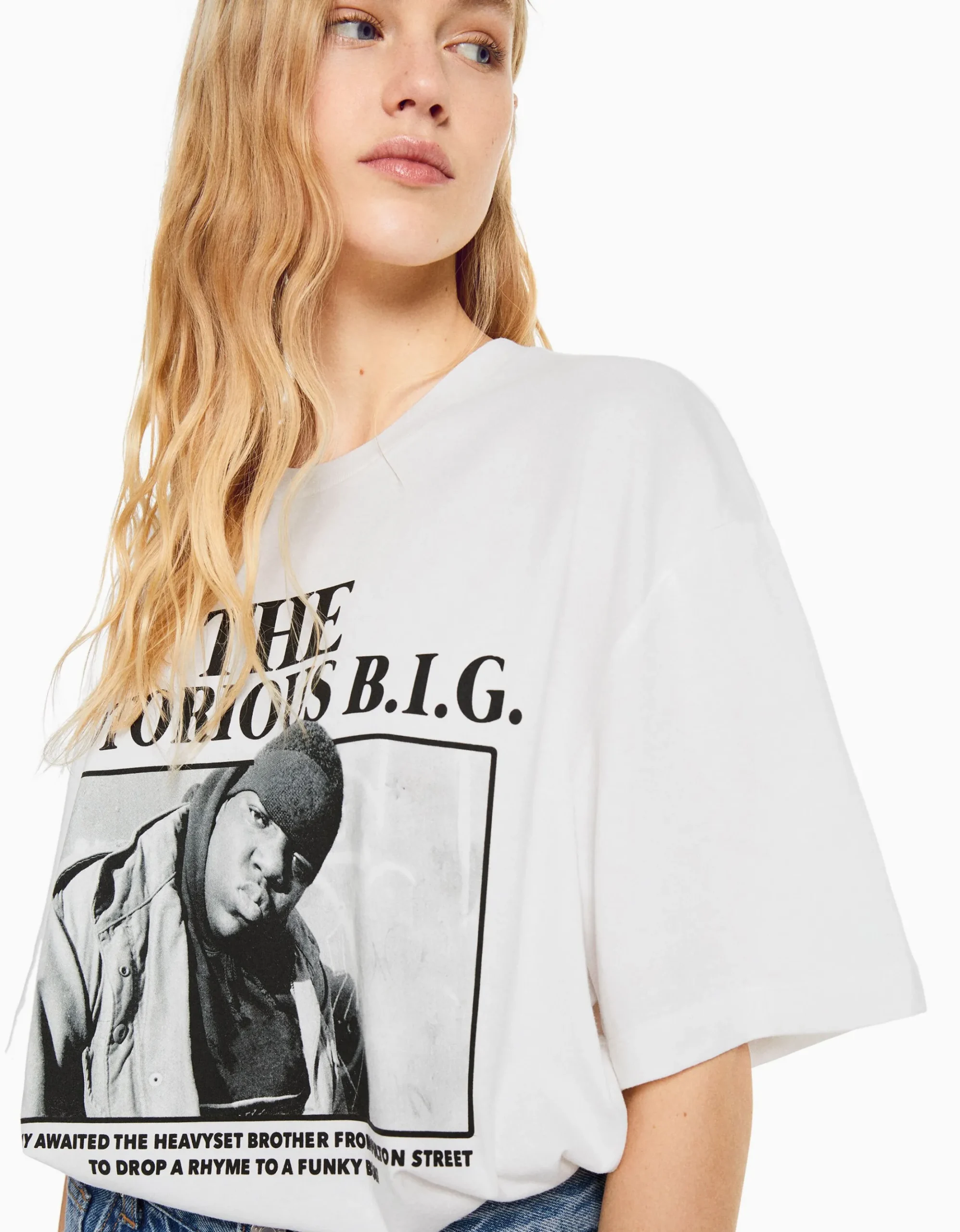 Camiseta manga corta boxy fit The Notorious B.I.G.-BERSHKA Hot