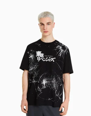 Camiseta manga corta boxy fit TOKYO REVENGERS-BERSHKA Store