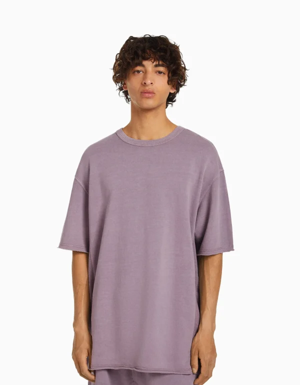 Camiseta manga corta efecto lavado-BERSHKA Store