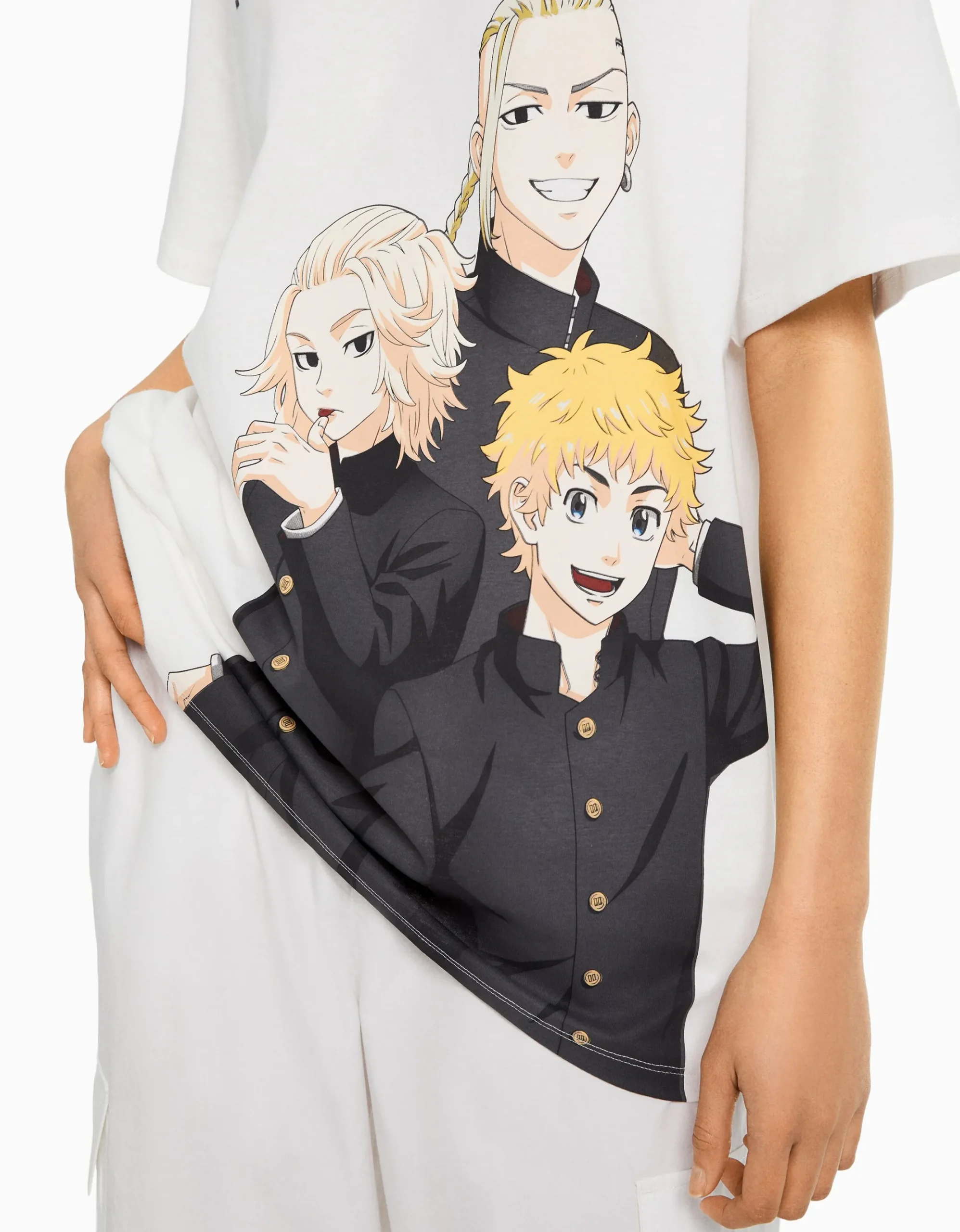 Camiseta manga corta oversize print TOKYO REVENGERS-BERSHKA Best Sale