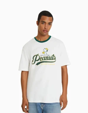 Camiseta manga corta print Snoopy-BERSHKA Flash Sale