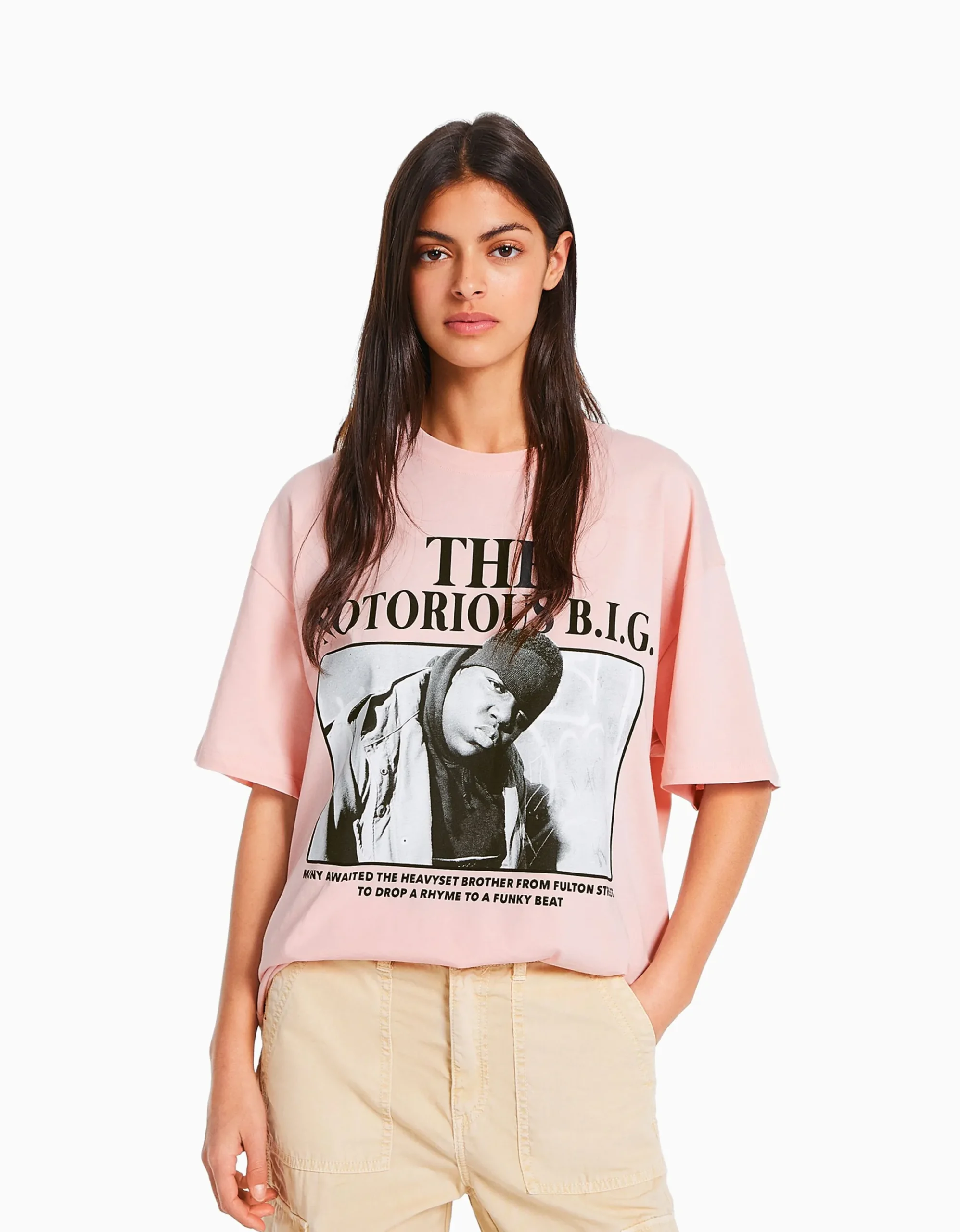 Camiseta manga corta print The Notorious B.I.G.-BERSHKA Hot