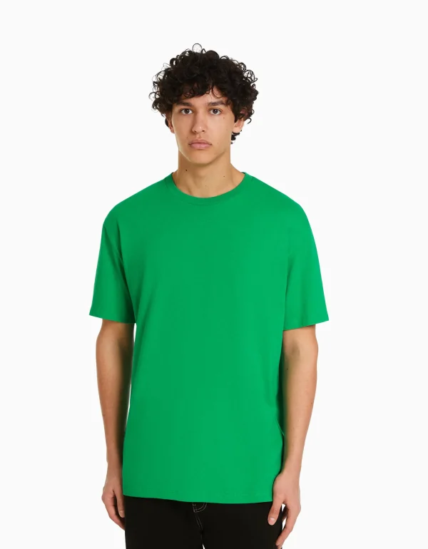 Camiseta manga corta regular fit-BERSHKA Clearance