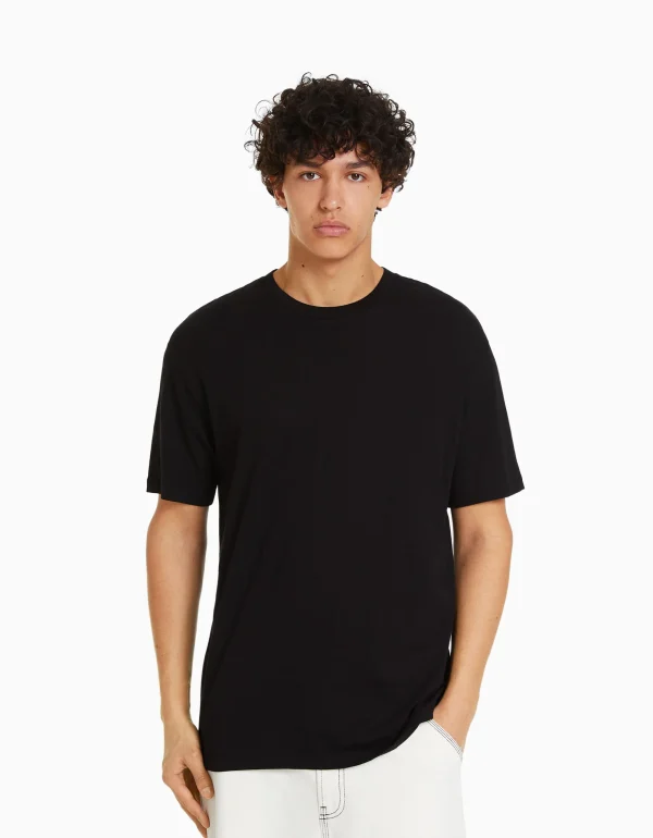 Camiseta manga corta regular fit-BERSHKA Sale