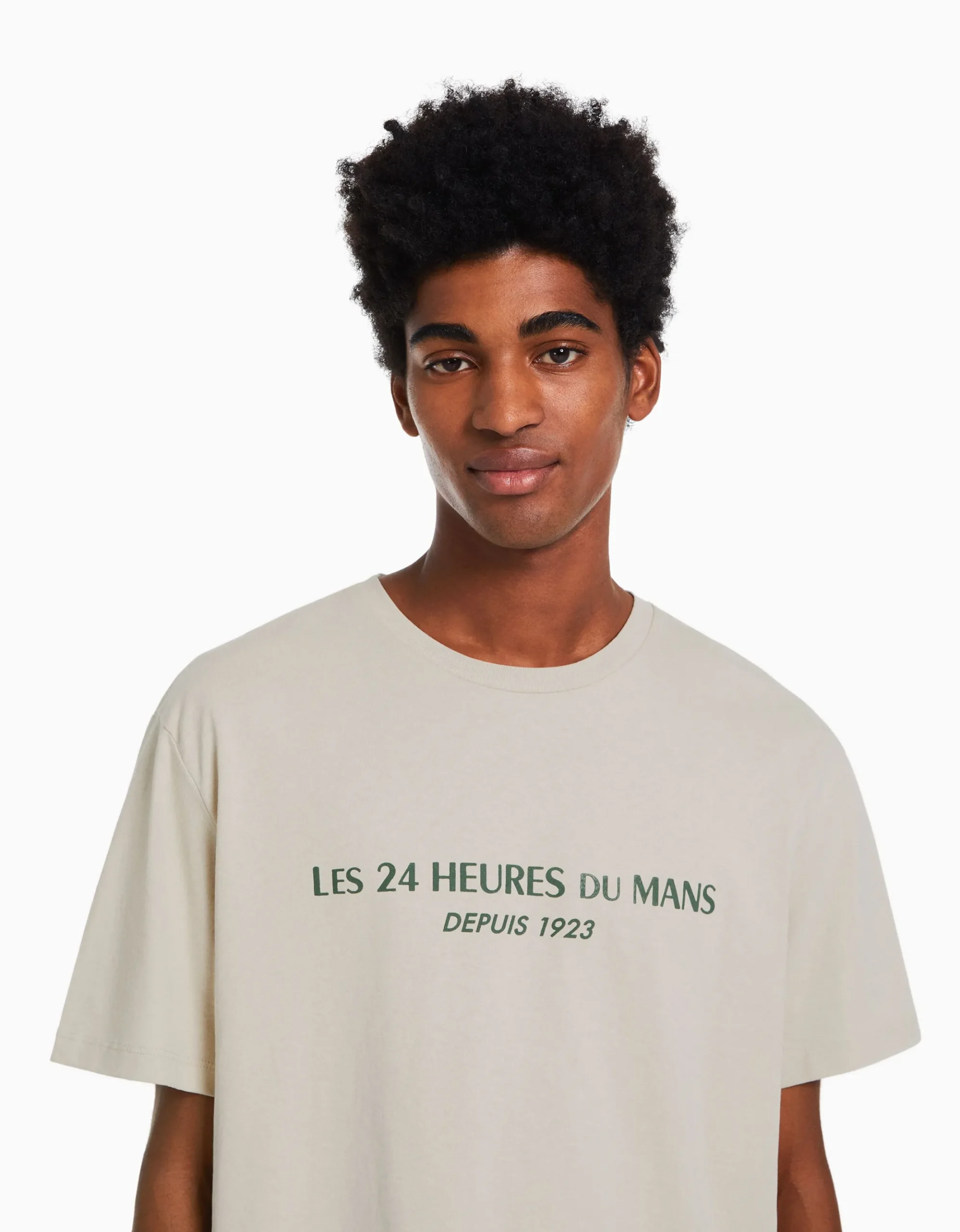 Camiseta manga corta regular fit 24h LE MANS-BERSHKA Online