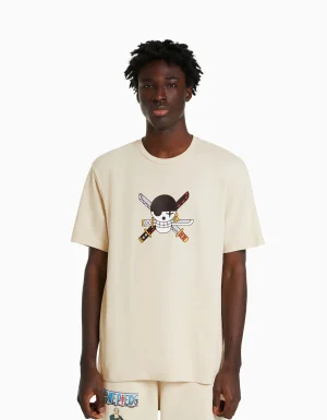 Camiseta manga corta regular fit print One Piece-BERSHKA Fashion