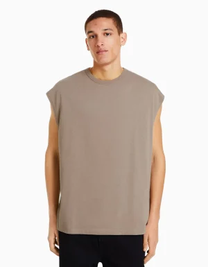 Camiseta sin mangas oversize-BERSHKA Store