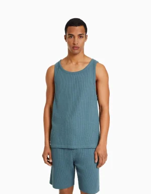 Camiseta sin mangas worker fit-BERSHKA Cheap