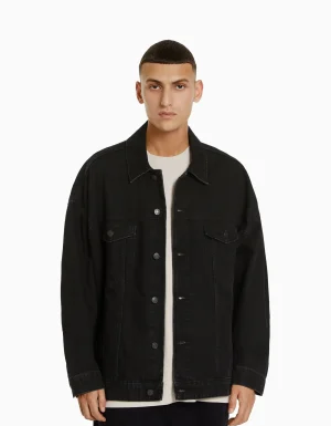 Cazadora denim oversize-BERSHKA Online