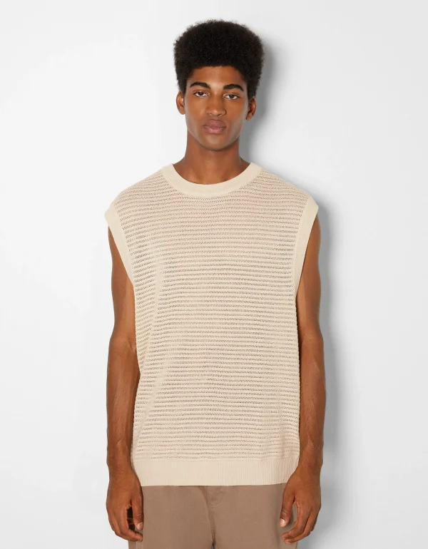 Chaleco punto mesh-BERSHKA Online