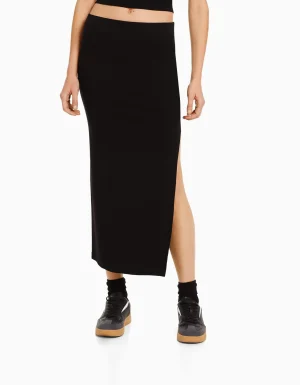 Falda larga algodón-BERSHKA Sale