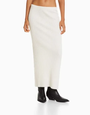 Falda midi punto rústica-BERSHKA Shop