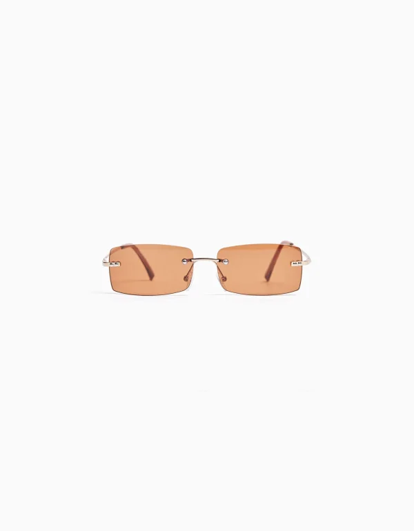 Gafas rectangular sin marco-BERSHKA Discount