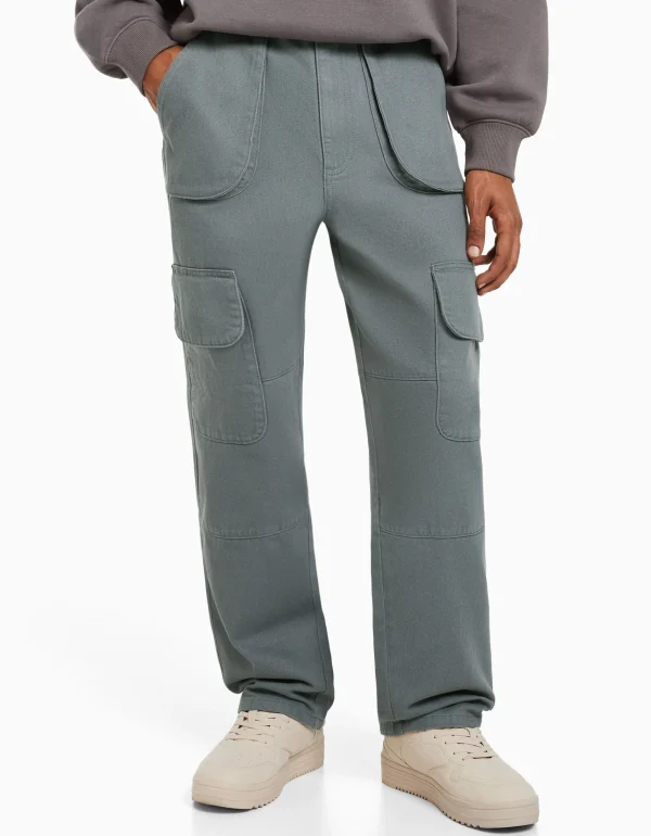 Jeans cargo multipocket-BERSHKA Clearance