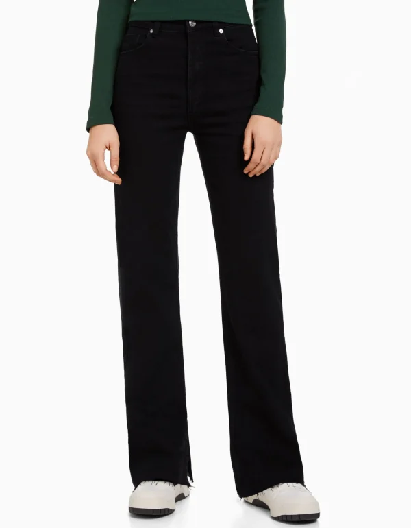 Jeans confort abertura lateral-BERSHKA New