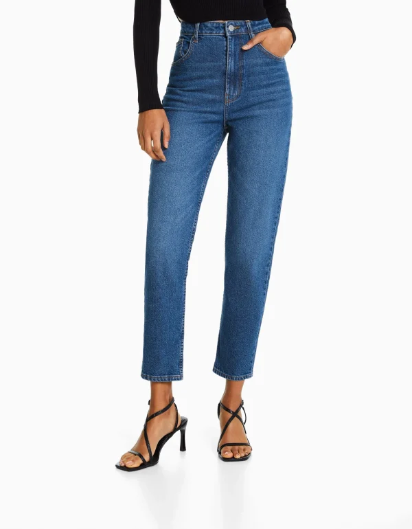 Jeans mom slim confort-BERSHKA Shop