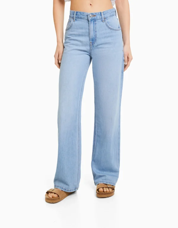 Jeans 90's wide leg-BERSHKA Sale