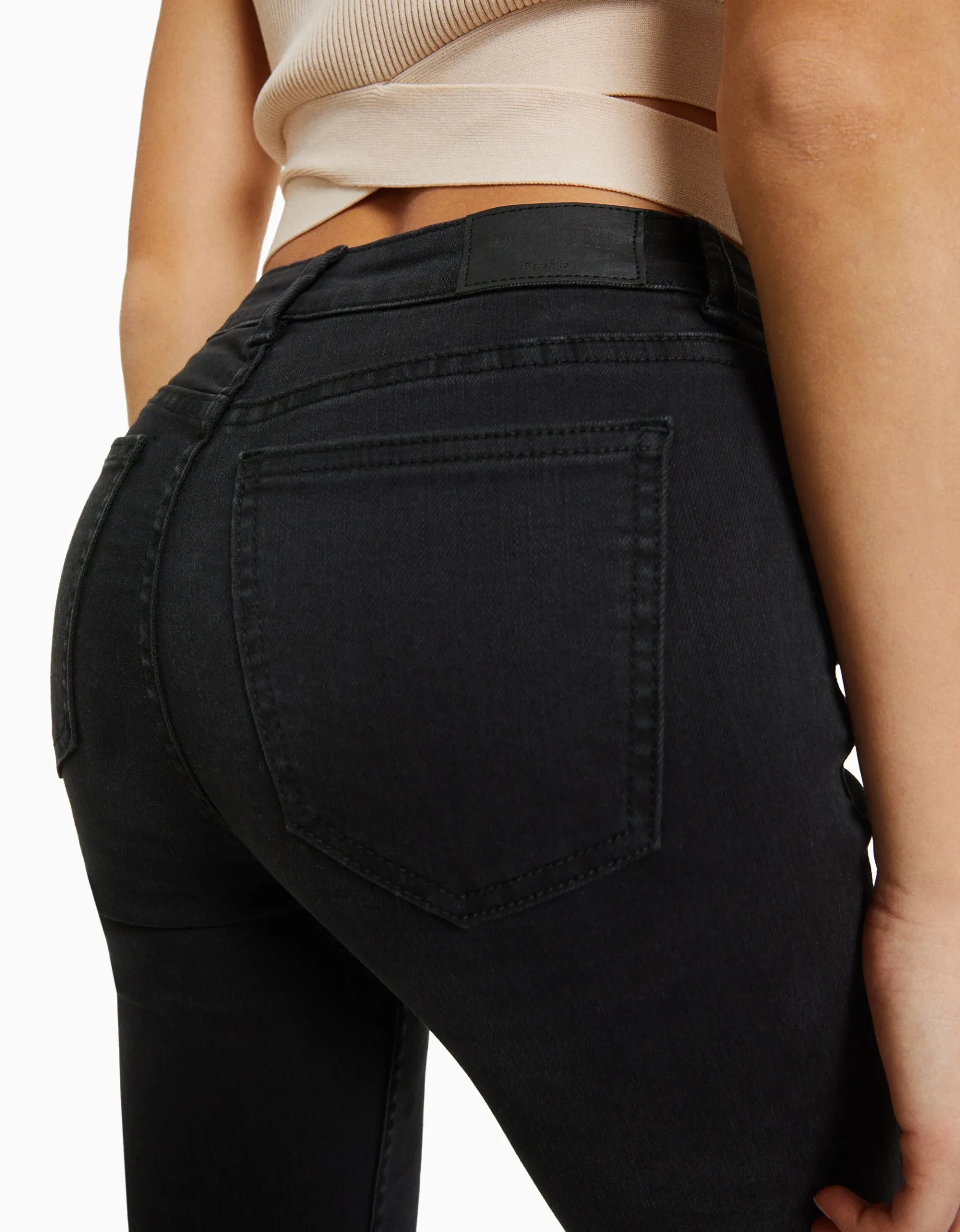 Jeans skinny vintage tiro bajo-BERSHKA Outlet