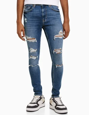 Jeans super skinny rotos-BERSHKA Flash Sale