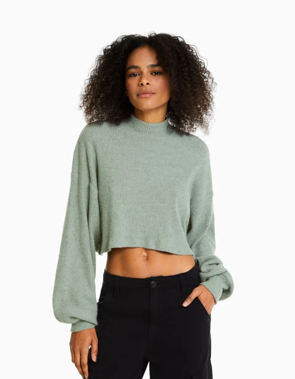 Jersey cropped-BERSHKA Fashion