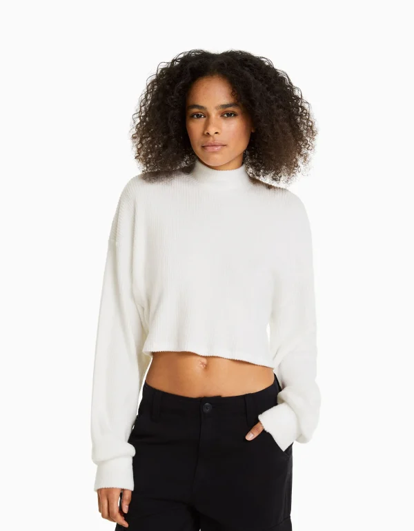 Jersey cropped-BERSHKA Best Sale