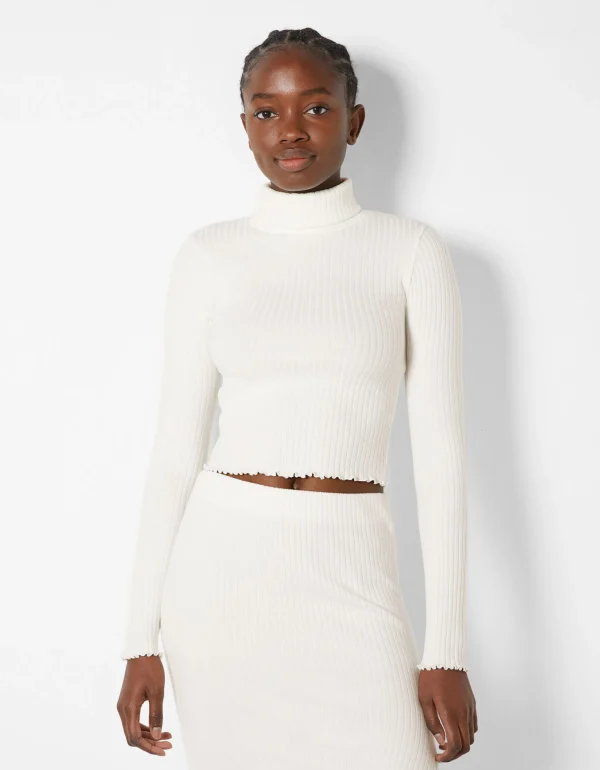 Jersey cuello alto-BERSHKA New