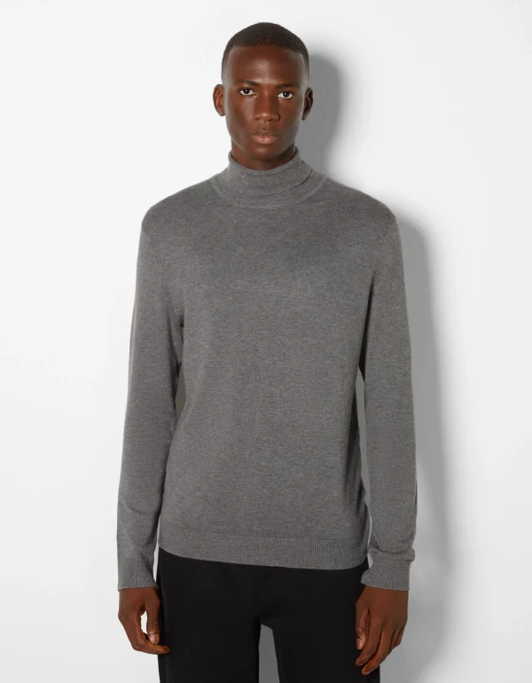 Jersey cuello alto-BERSHKA Best Sale