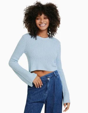 Jersey cuello redondo-BERSHKA Outlet