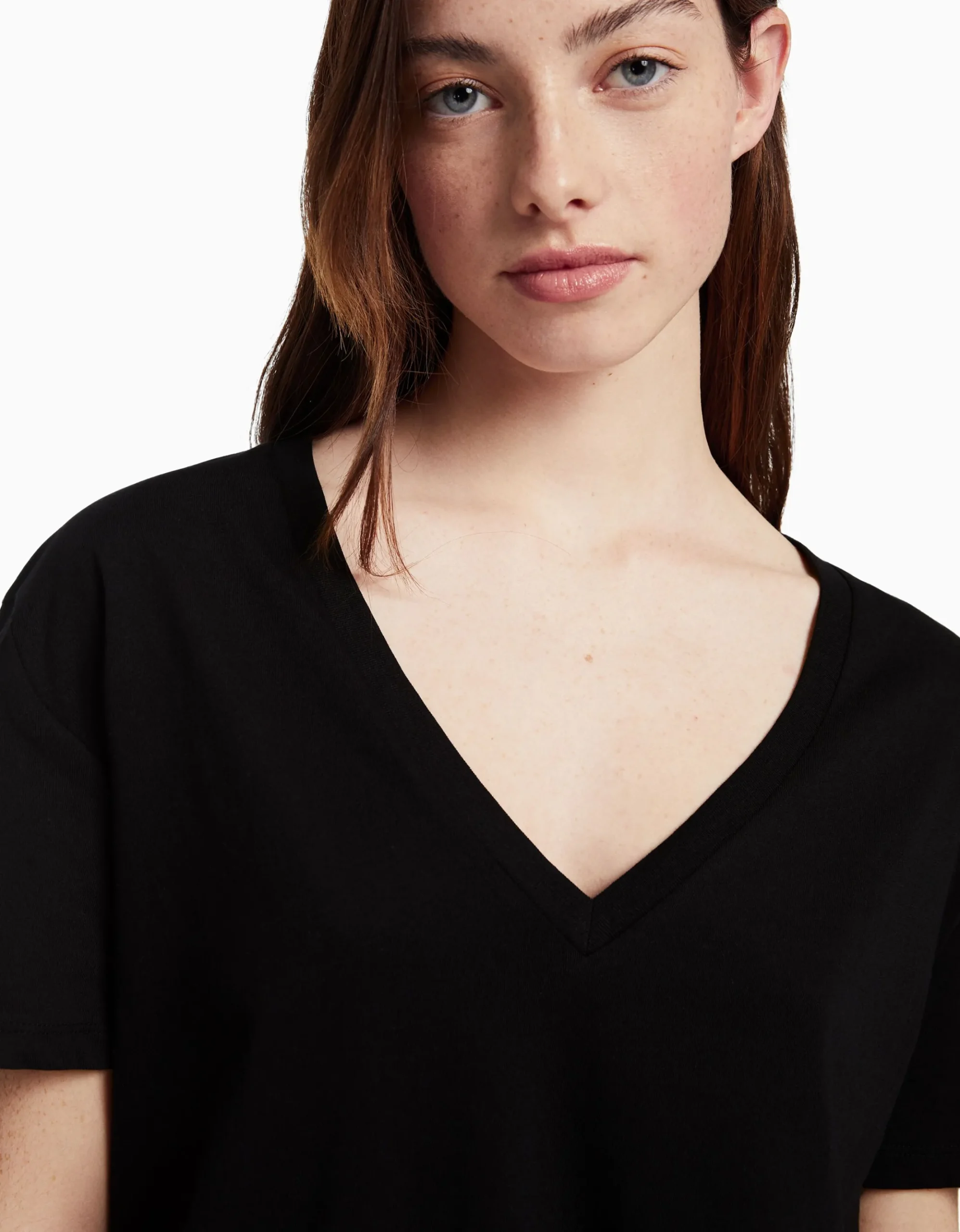 Pack 2 camisetas manga corta cuello pico regular fit-BERSHKA Clearance