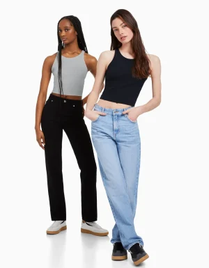 Pack 2 camisetas sin mangas rib-BERSHKA Outlet