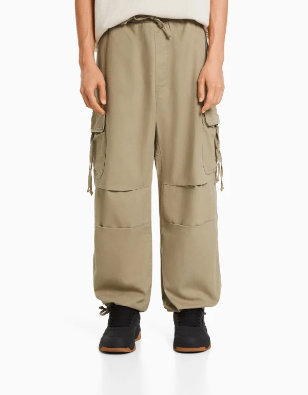 Pantalón jogger algodón bordado-BERSHKA Clearance