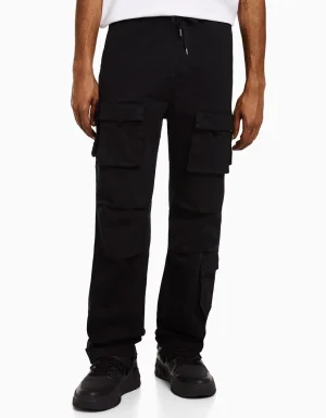 Pantalón jogger cargo algodón-BERSHKA Outlet