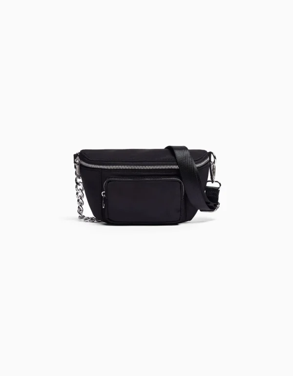 Riñonera tejido cremalleras-BERSHKA Discount