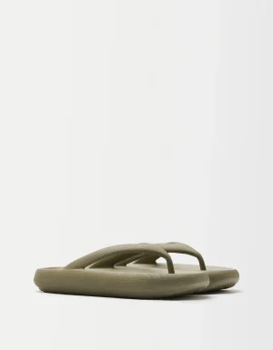 Sandalia plana textura hombre-BERSHKA Best Sale