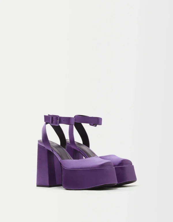 Sandalia tacón plataforma XL-BERSHKA Discount