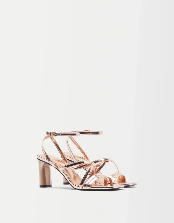 Sandalia tacón tiras pulsera-BERSHKA Hot