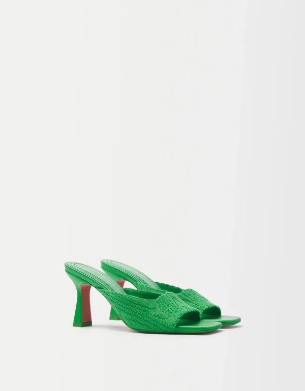 Sandalia tacón toalla-BERSHKA Online